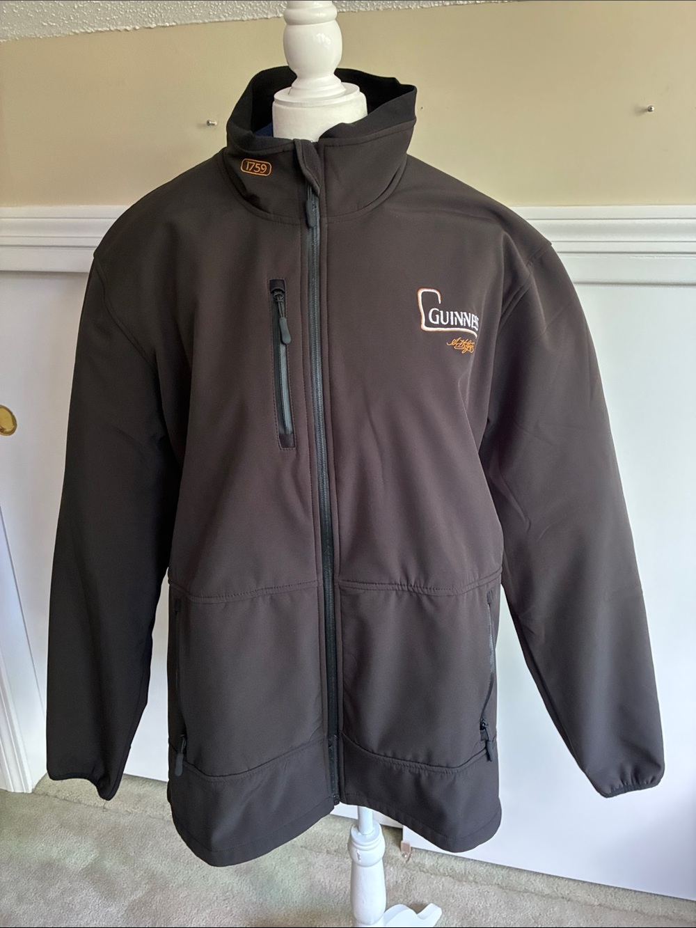 Guinness Dark Black Performance Softshell Jacket